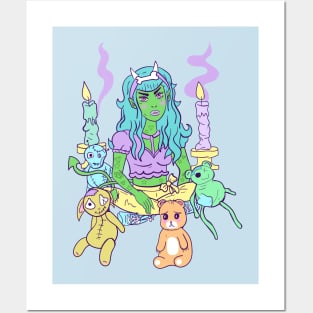 Pastel Goth Demon Girl Posters and Art